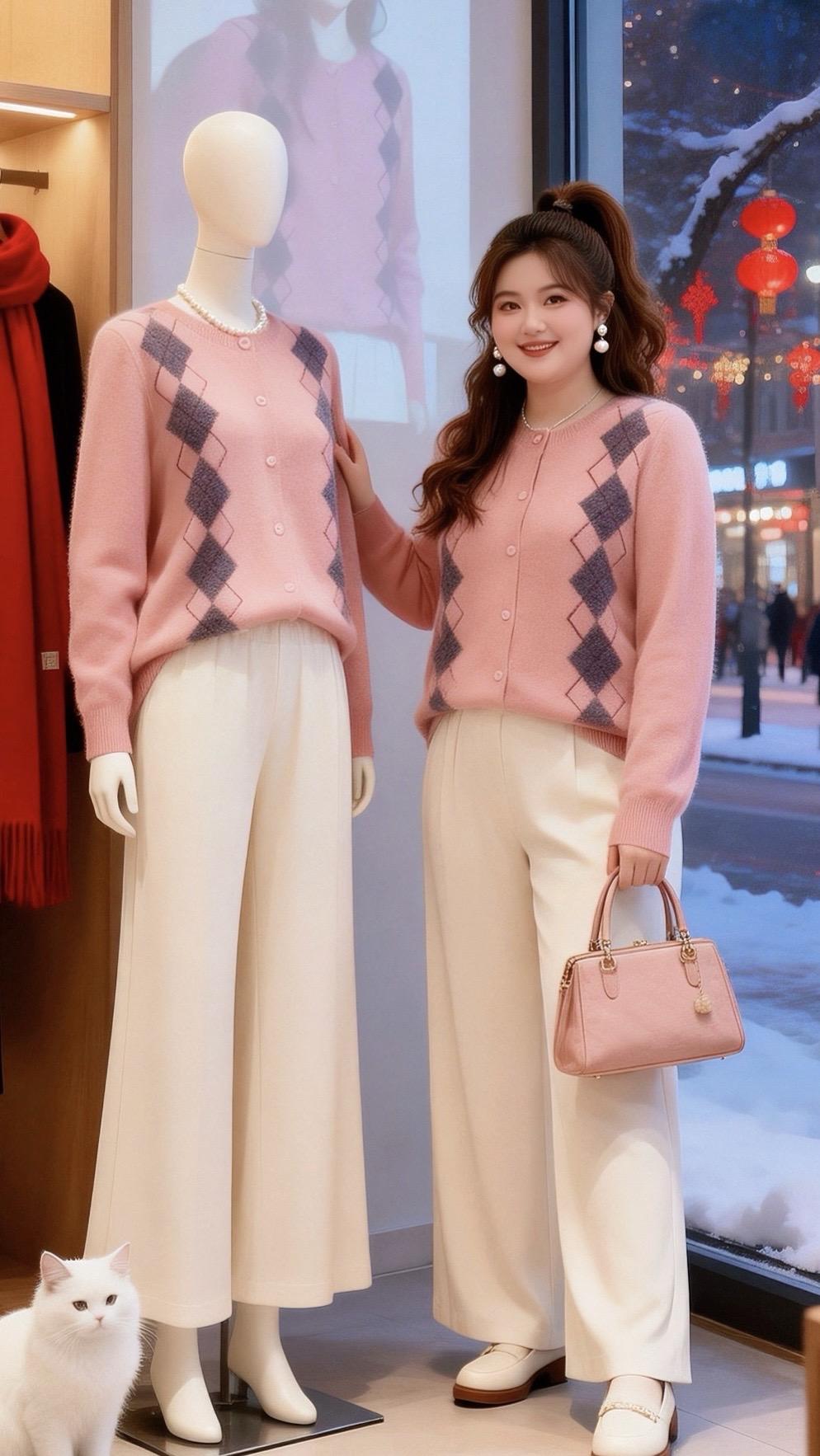 脱下外套也体面的秋冬内搭胖妹妹红色系新年穿搭来咯肉肉女孩的冬季有效穿搭...