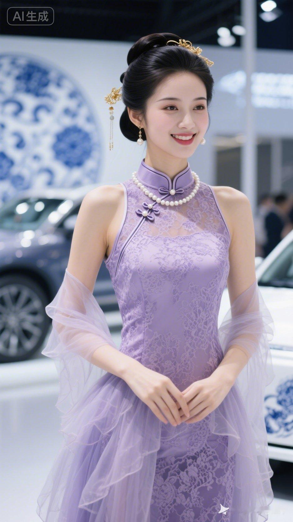 优雅紫纱裙，气质女神范儿！💜✨