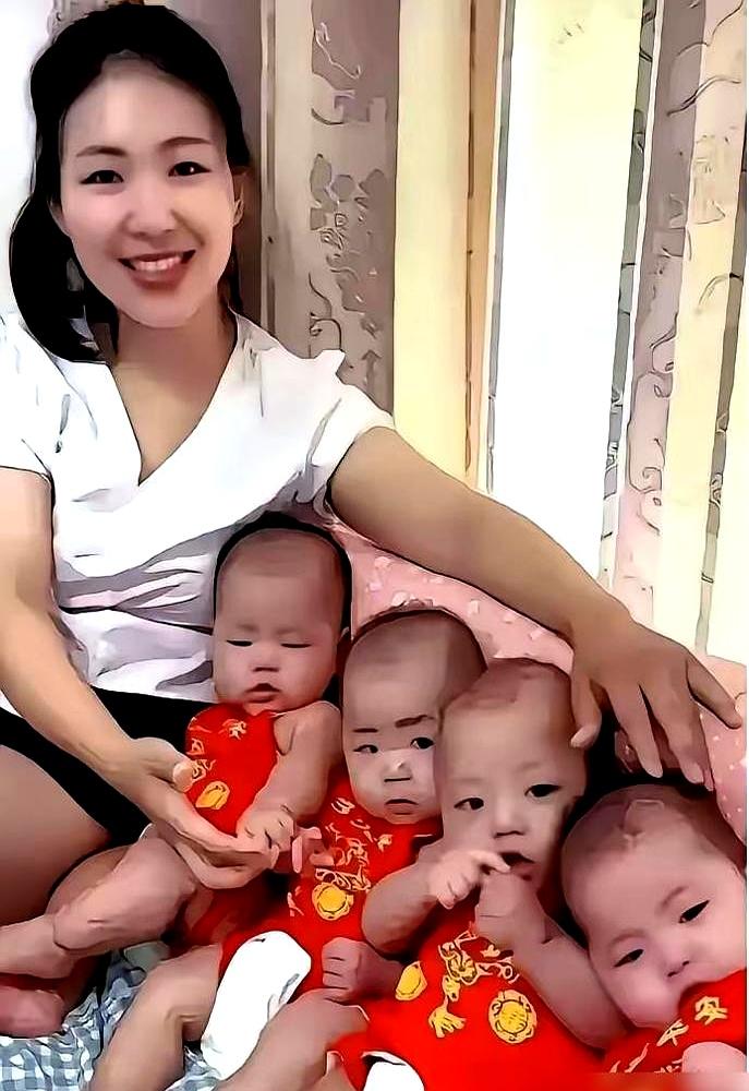 产检比上班还勤？
上海一位孕妈一路检查到位，竟然怀了四胞胎！
临产那天，老公守在