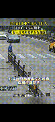 汽车过斑马线不礼让行人，大爷过马路也没仔细观察来往车辆，车直接将大爷撞飞了

估