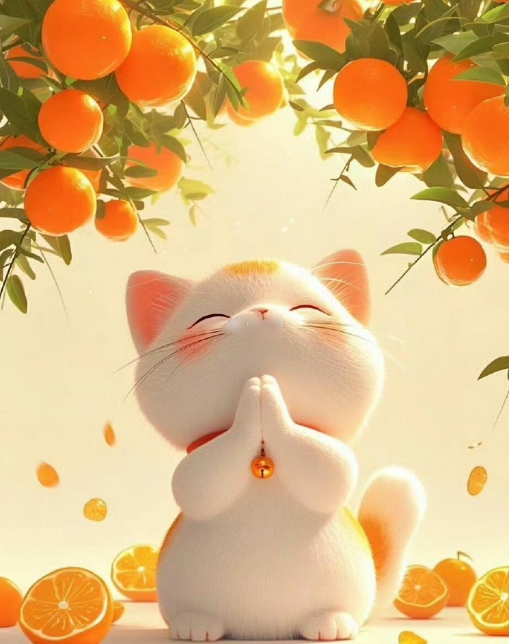 灵猫招财，大吉大利，心想事成🍊🍊🍊🍊 ​ ​​​