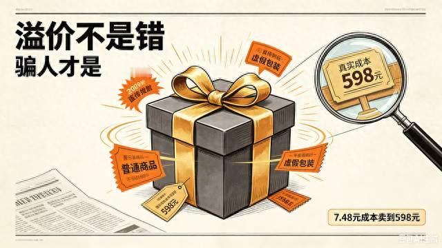 成本7.48卖598被罚：溢价不是错，骗人才是