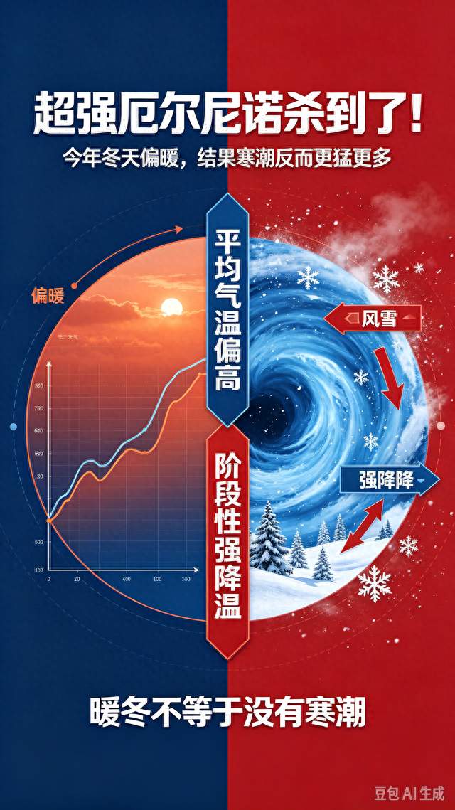 超强厄尔尼诺杀到了！今年冬天偏暖，结果寒潮反而更猛更多