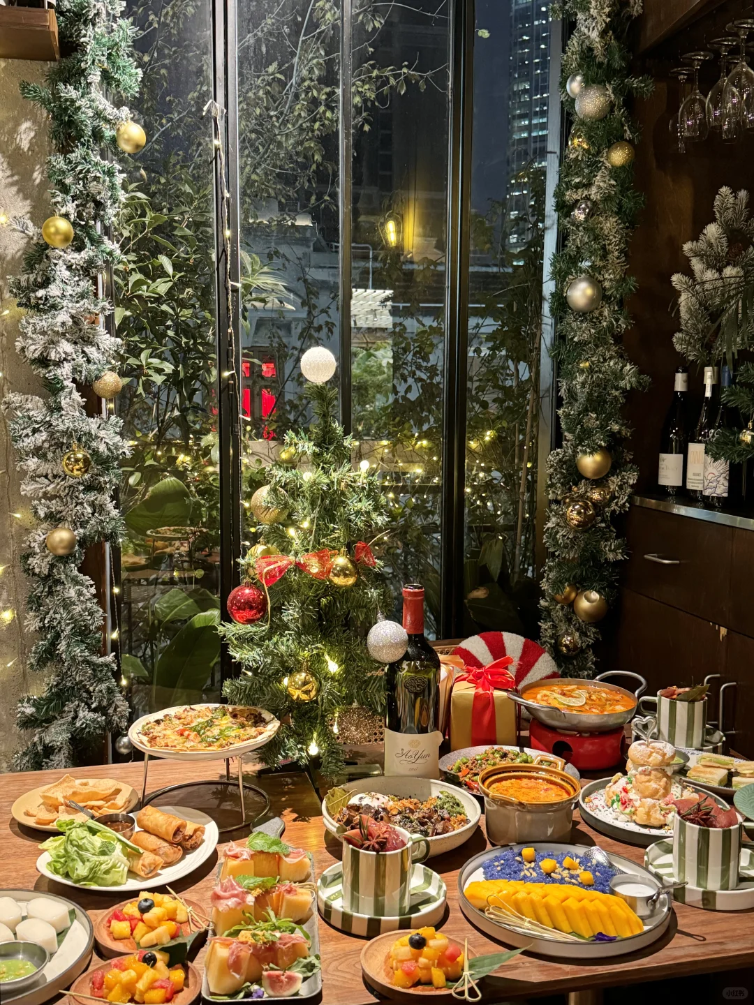 不愧是上海！！🎄🧑‍🎄❄️✨圣诞露台餐厅！！