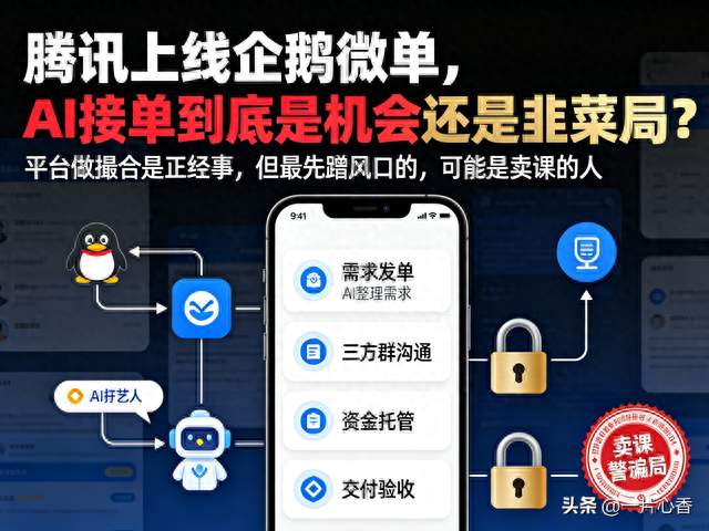 腾讯上线企鹅微单，AI接单到底是机会还是韭菜局