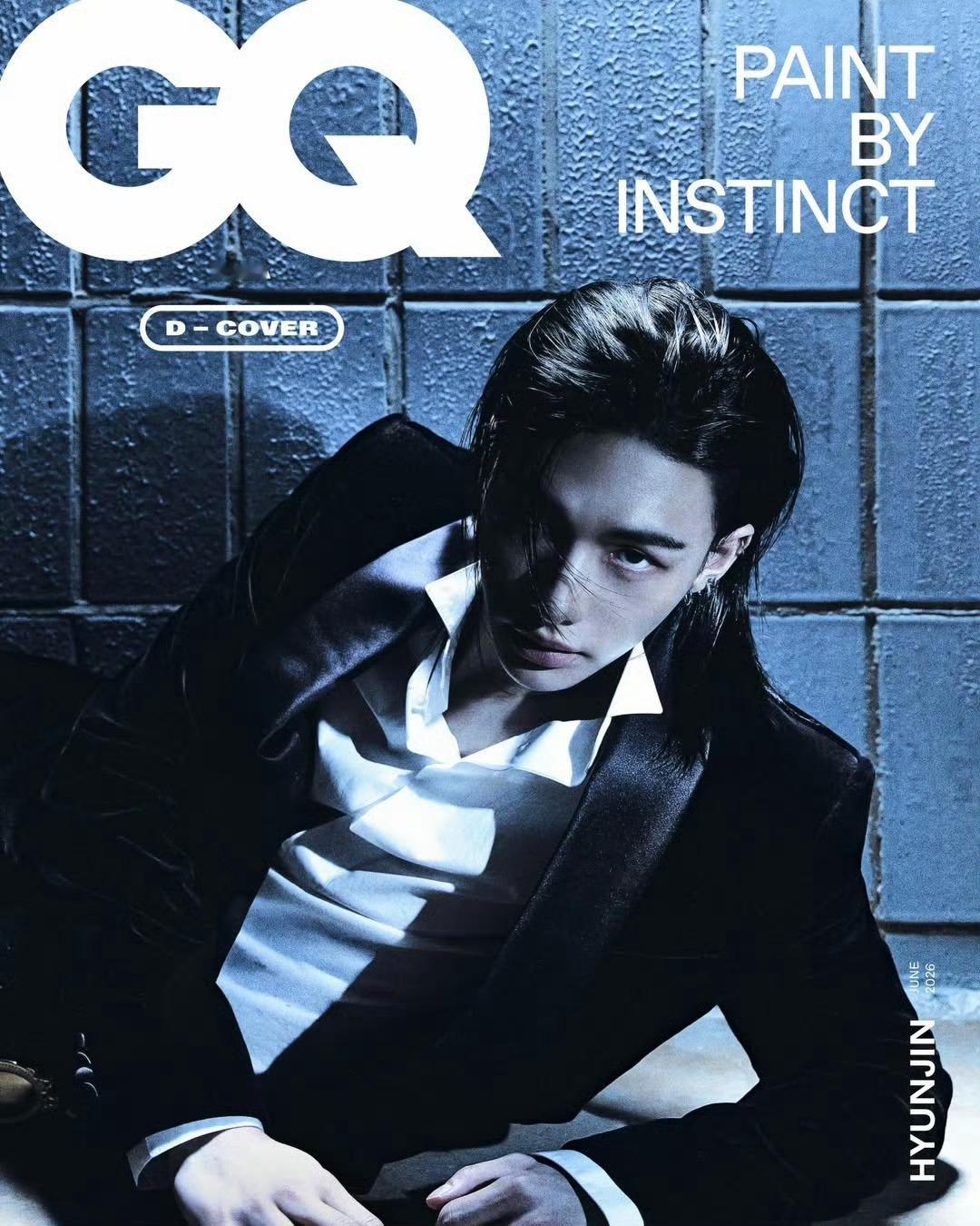 Hyunjin 黄铉辰  GQ Korea 韩版六月电子刊封面画报，湿发、吉他、