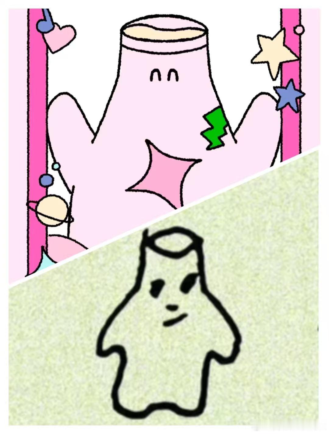 王源画的不错下次别画了 谁能想到王源在《一起开麦吧》画的 “小瓶子 HUG”，会