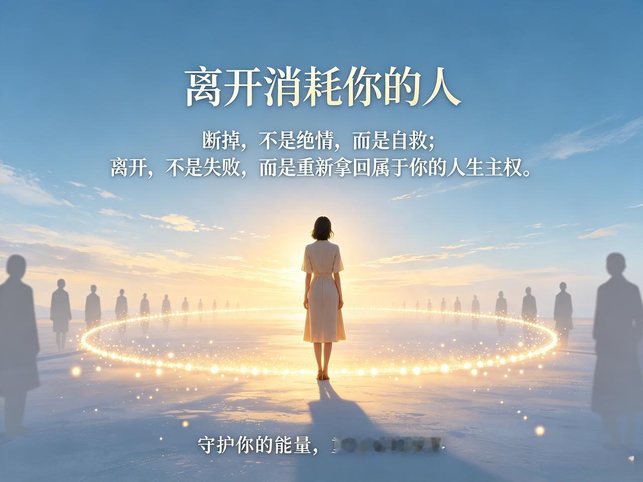 那些只会消耗你、却从不滋养你的人，本质上是在持续透支你的生命能量。
每一次相处，