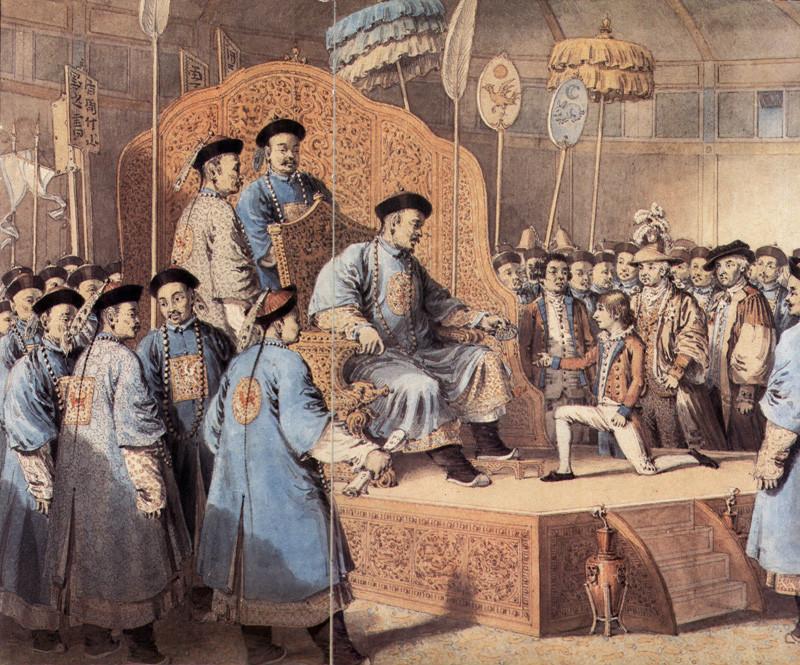 来华英国使者对小脚的讨论

马嘎尔尼——著名的英国来华使臣和小斯当东（马嘎尔尼助