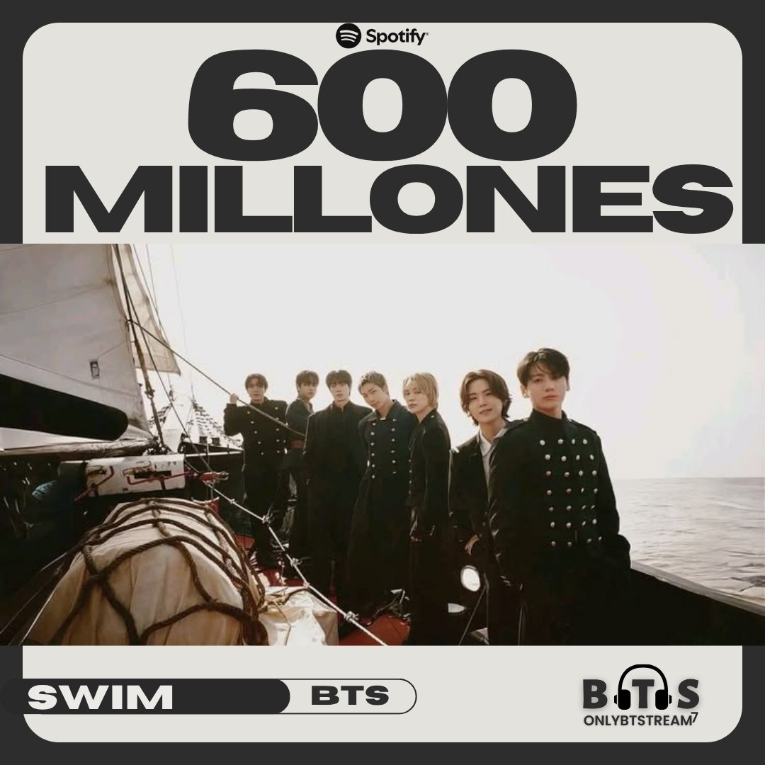 防弹少年团《SWIM》Spotify流媒突破6️⃣亿🎉成为2026年发行第一且