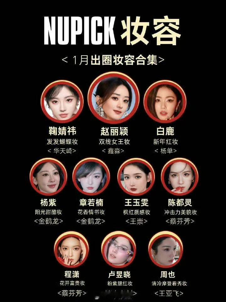 赵丽颖NUPICK1月出圈妆容又是TOP1，双线女王妆实至名归 
