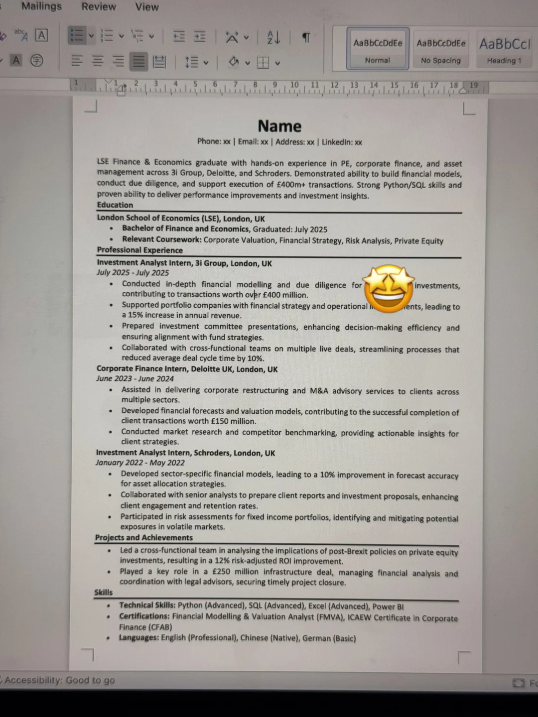 🇬🇧简历修改后立马收到面试邀请了！