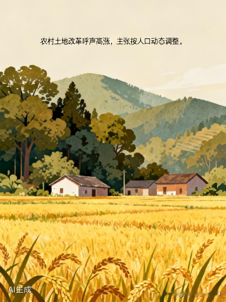 农村土地改革呼声高，有人主张按人口动态调整，我支持这一举措。我家原本有4亩水田，