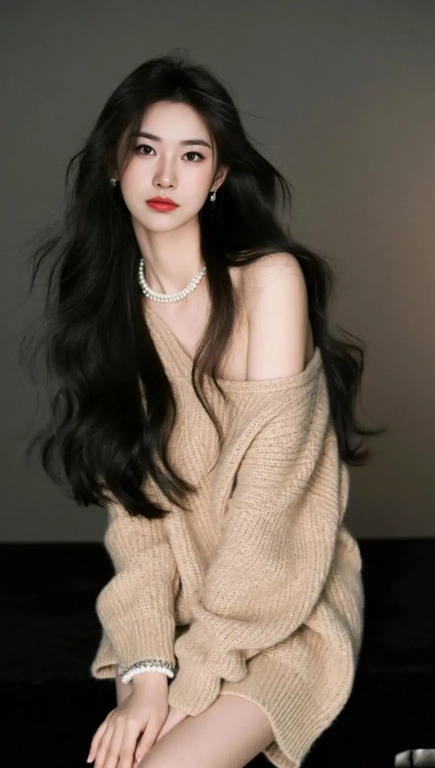 AI暮色毛衣写真 ai创作