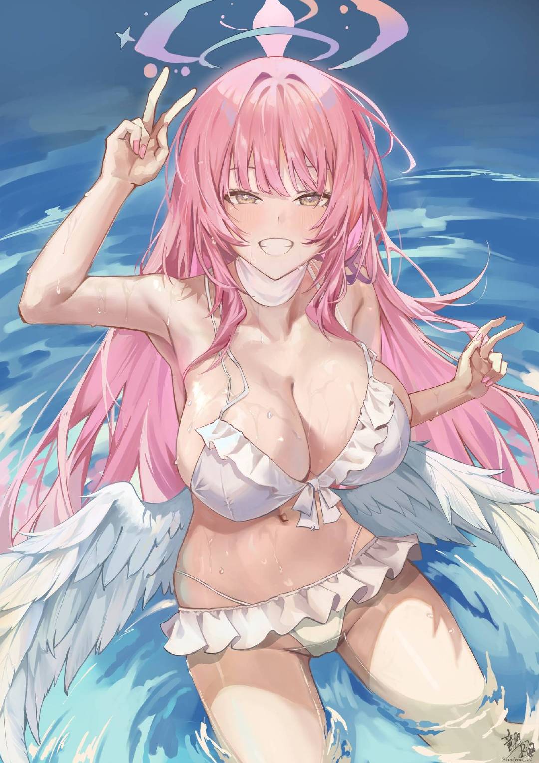 圣园未花——碧蓝档案——画师: 竜胆，网页链接