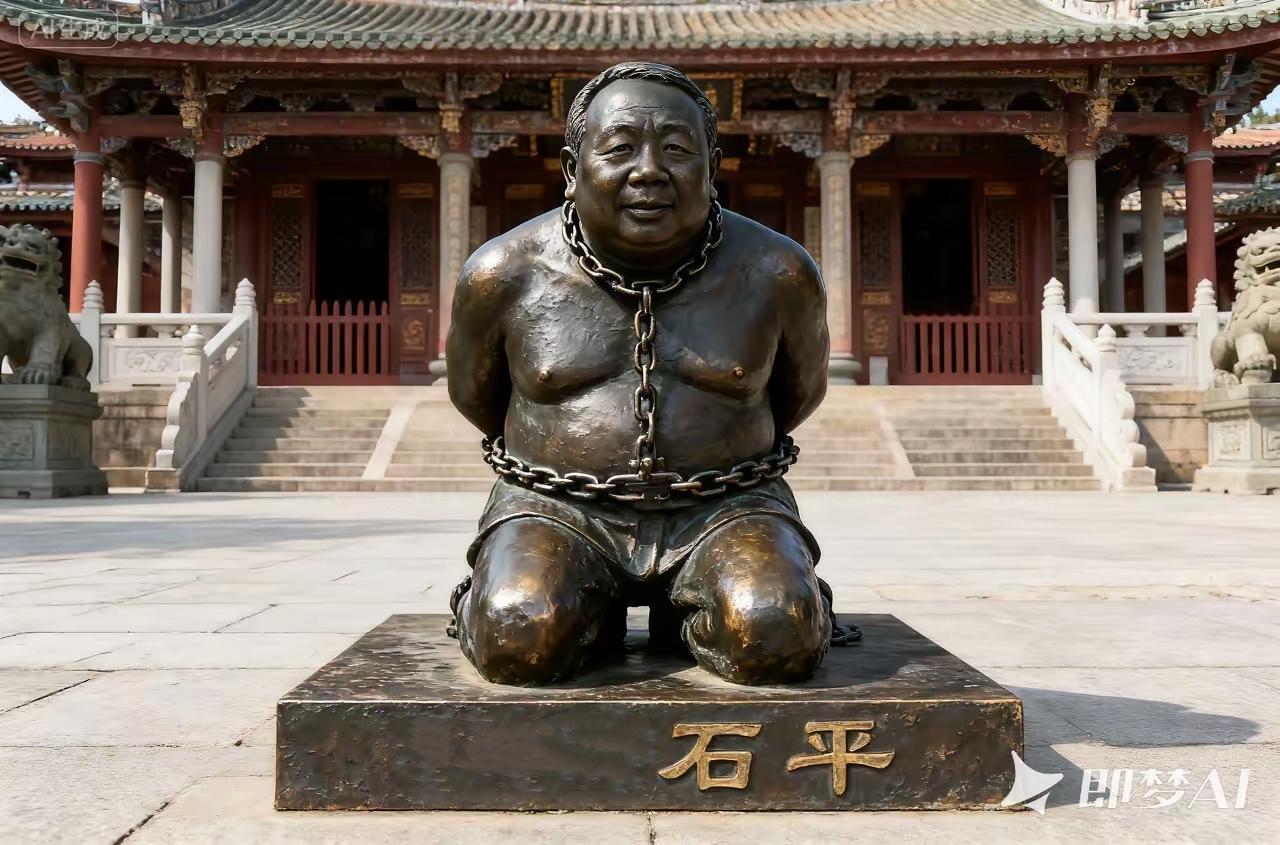 石平跪像一出，引发网上热议，放到哪合适呢？有的说放到公共厕所门口，有的说放到最热