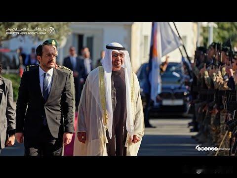 周日，阿联酋总统穆罕默德直奔塞浦路斯首都尼科西亚，和塞浦路斯总统克里斯托杜利德斯