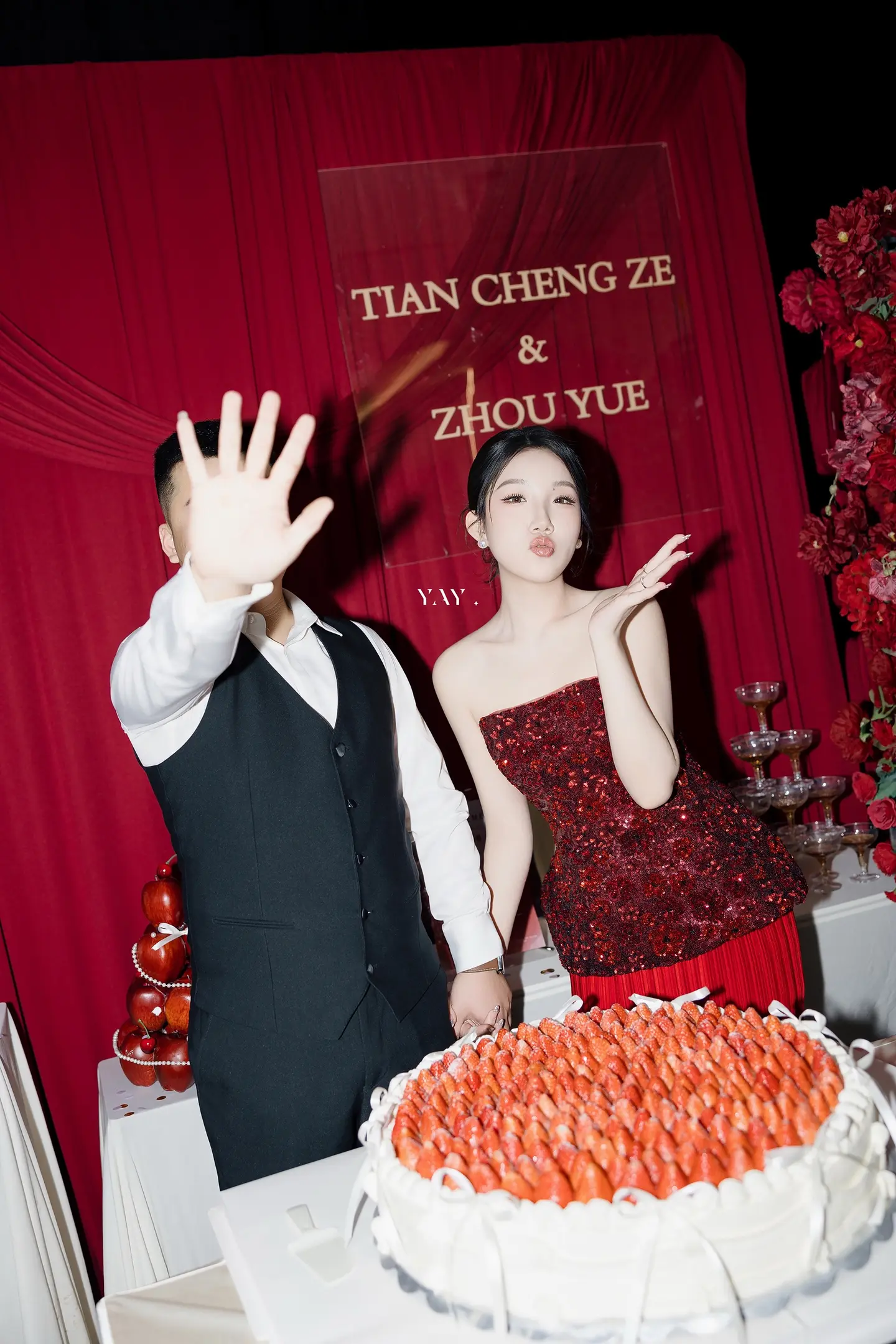 订婚宴这么拍真的美翻啦！把白天“闪”成夜晚！！！ 两种光线都太美了吧！！！