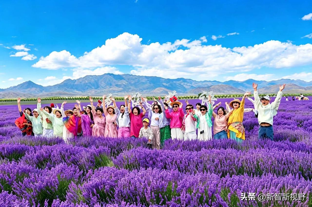 在薰衣草田中，拥抱自由与美好！🌸💙