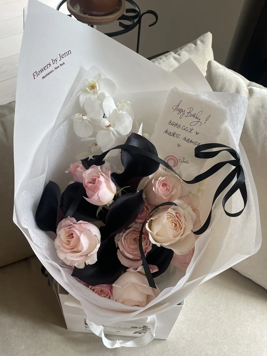 🌸Blackpink黑粉色系花束🖤Flowers by Jenn