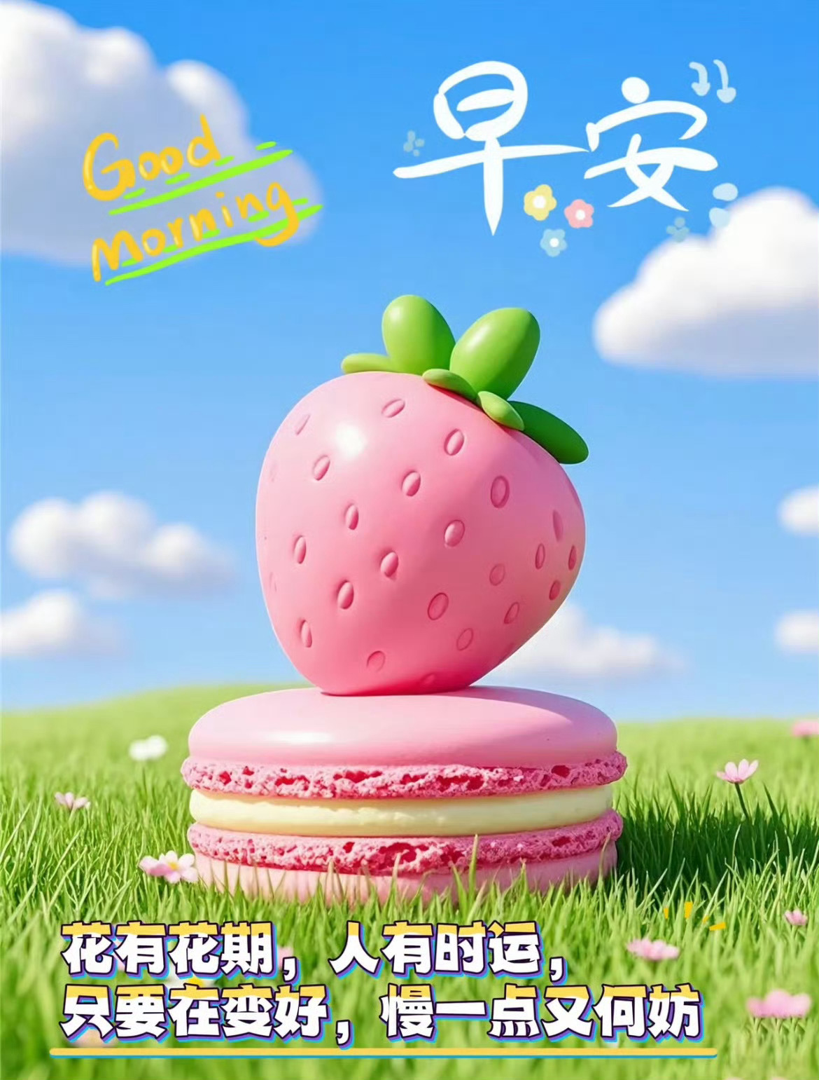 在平凡日子里发现美好在忙碌生活中保持从容保持微笑，勇敢前行早安，愿美好与您环环相