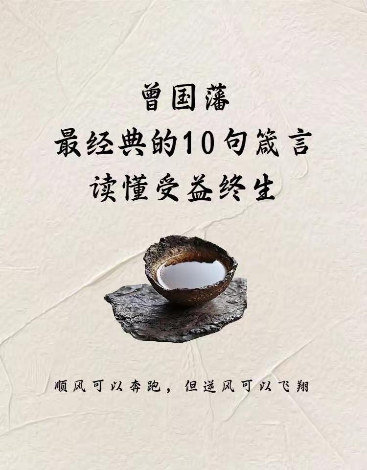 曾国藩最经典的10句箴言，读懂受益终生。特别是第一句，周少觉得讲得特别对，适合所