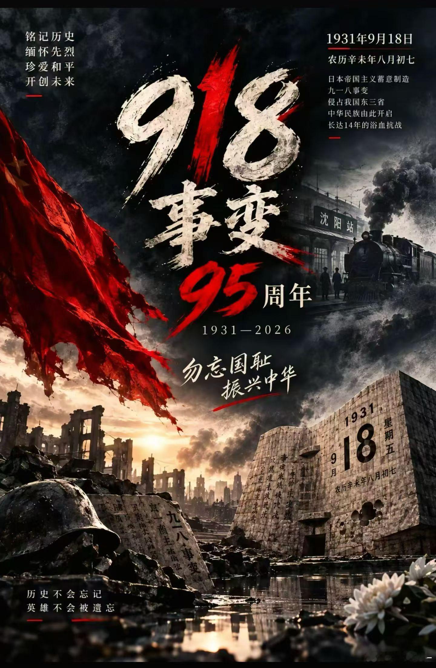 918铭记历史，吾辈自强，愿祖国繁荣昌盛[加油] ​​​