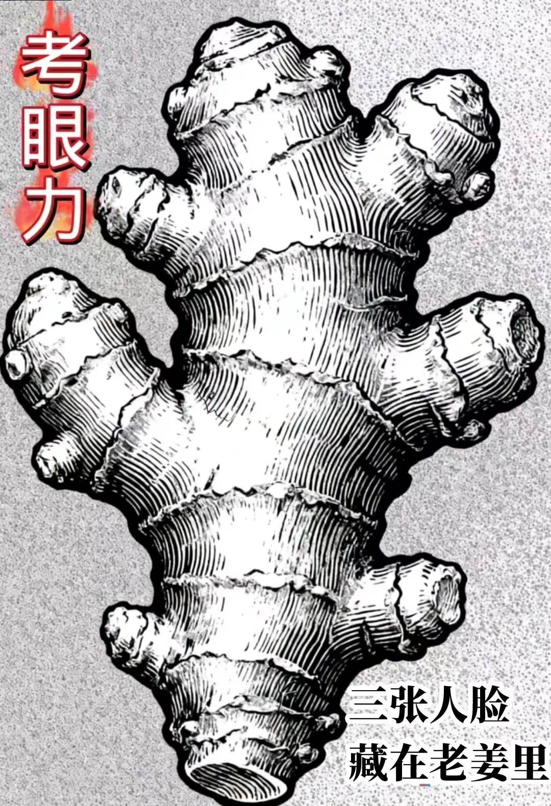 三张人脸长在老姜里。我评论了@绳子动态 的作品：✍️做生活中的细心人。测试 万万