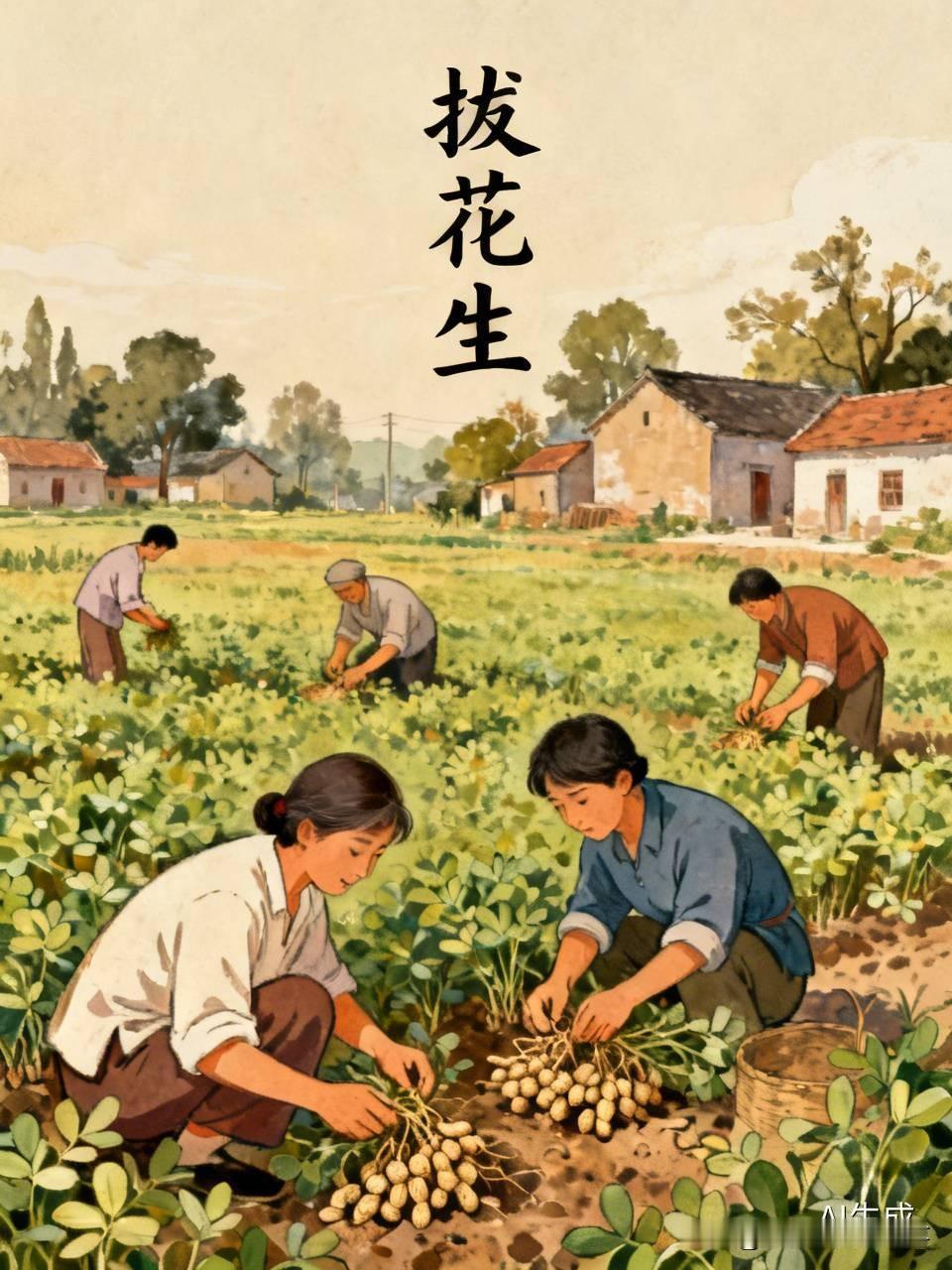 本来想着去找村里一大哥塌花生，可邻居嫂子一句话，我打消了这个念头。
拔花生开始了