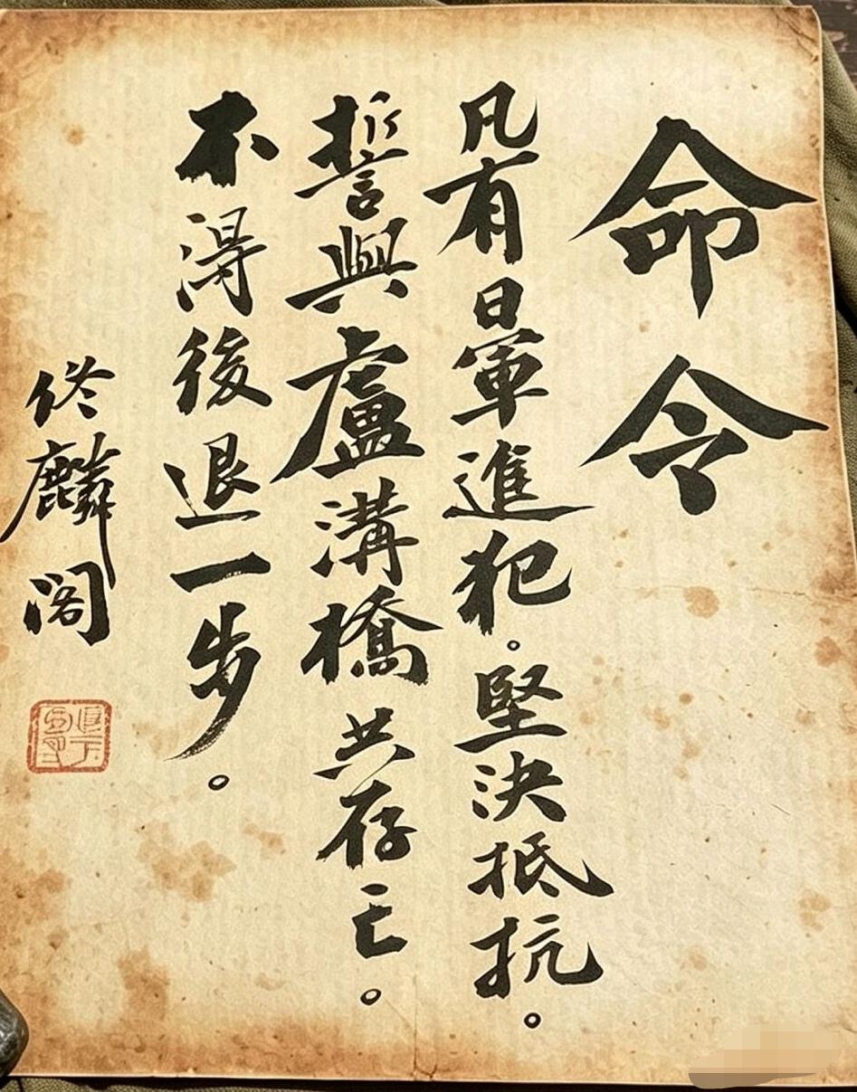 一张非常珍贵的命令