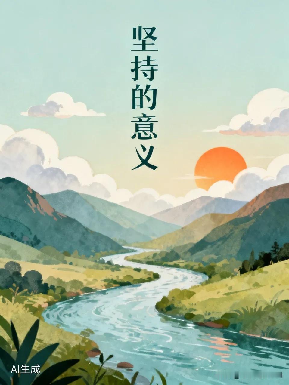 黄河九曲十八弯，波澜壮阔永向前，这就是坚持的意义。