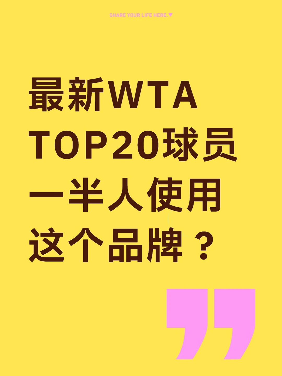 女子网球TOP20球员最新排名和使用球拍
