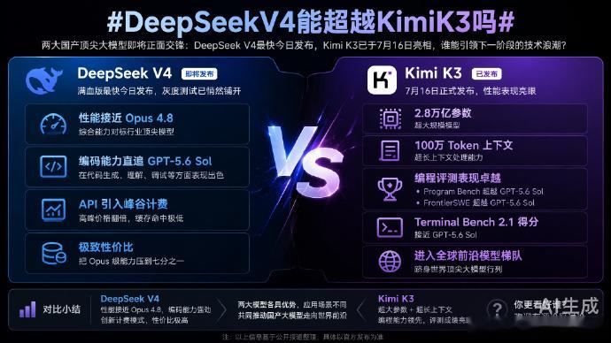 DeepSeekV4能超越KimiK3吗？Kimi K3刚发不久，DeepSee