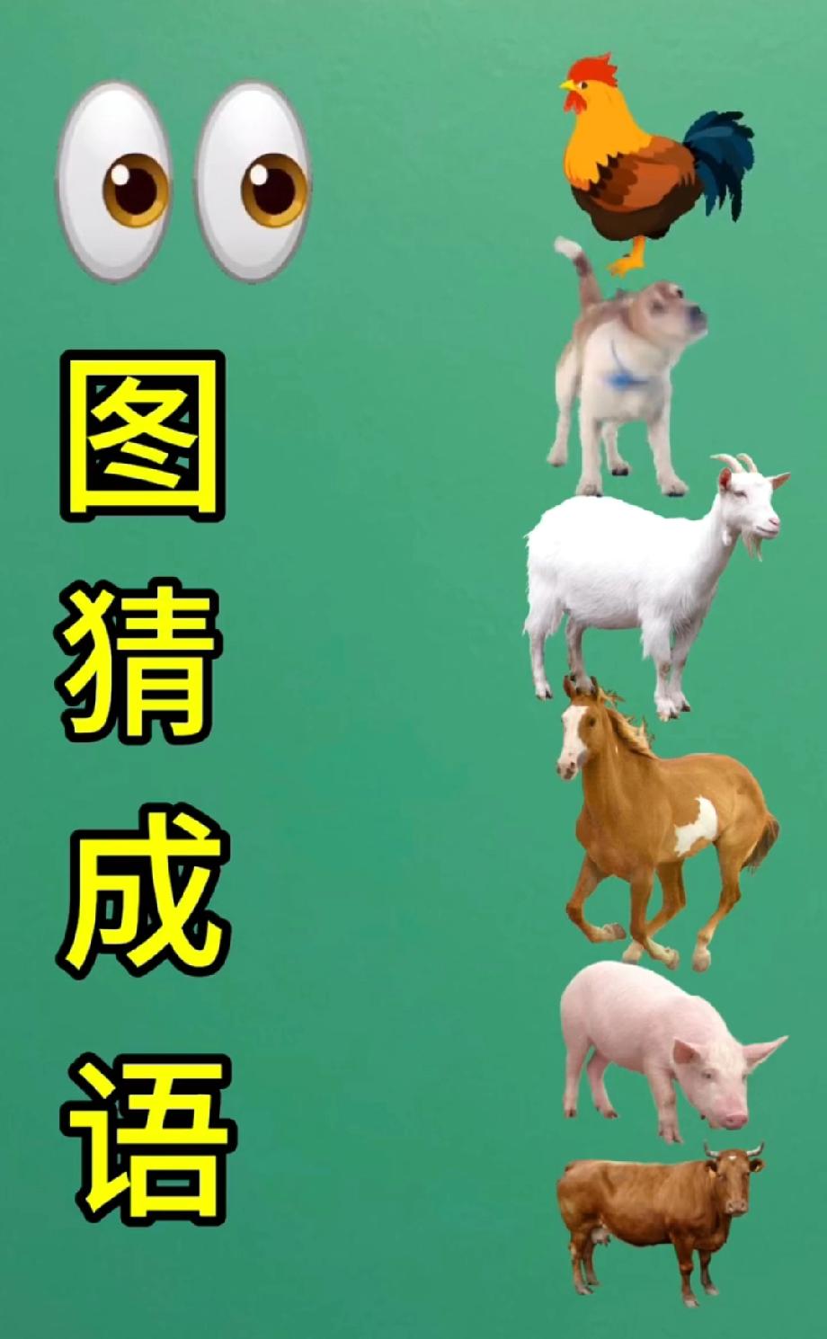  这组动物图案藏着一个成语，90%的人只看出表面，你能秒出答案？
