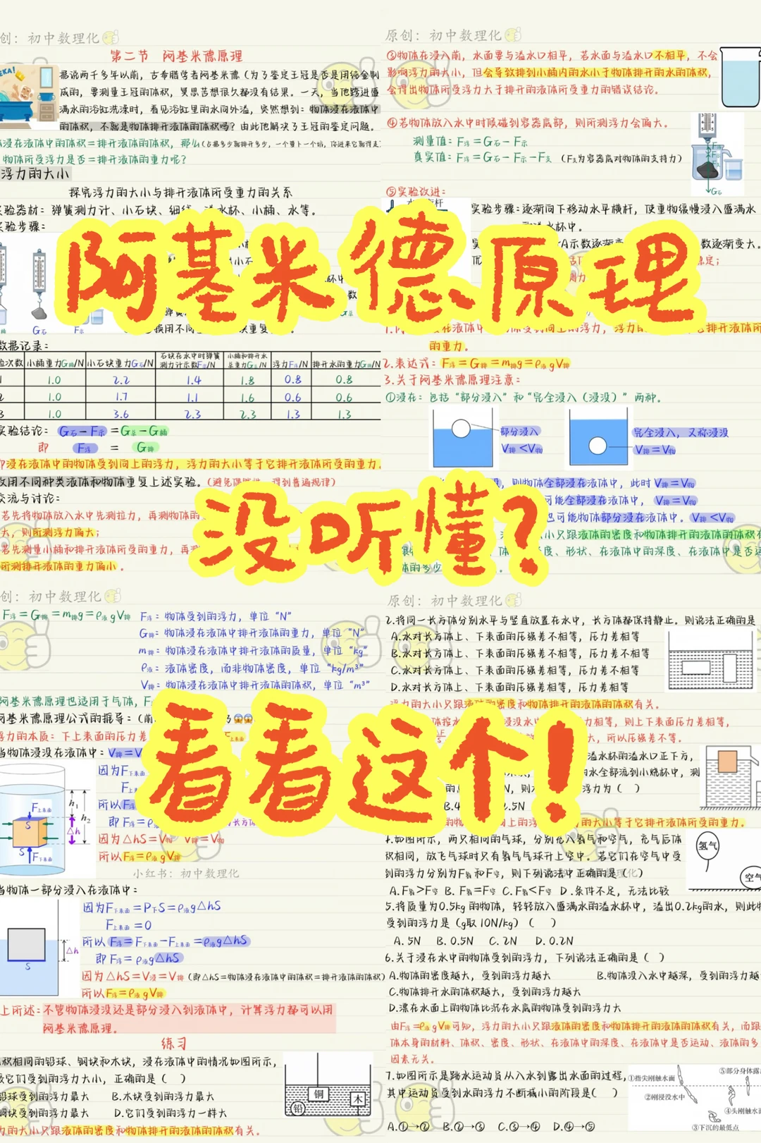 阿基米德原理：学校没听懂？那就看看这个吧！