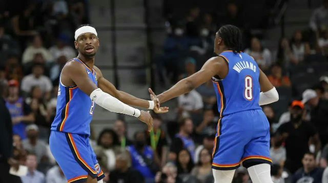 雷霆本赛季两人入选最佳阵容、两人入选最佳防阵NBA公布了本赛季最佳阵容，雷霆球员
