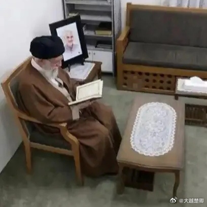 哈梅内伊生前最后画面，数小时后他死于袭击。 