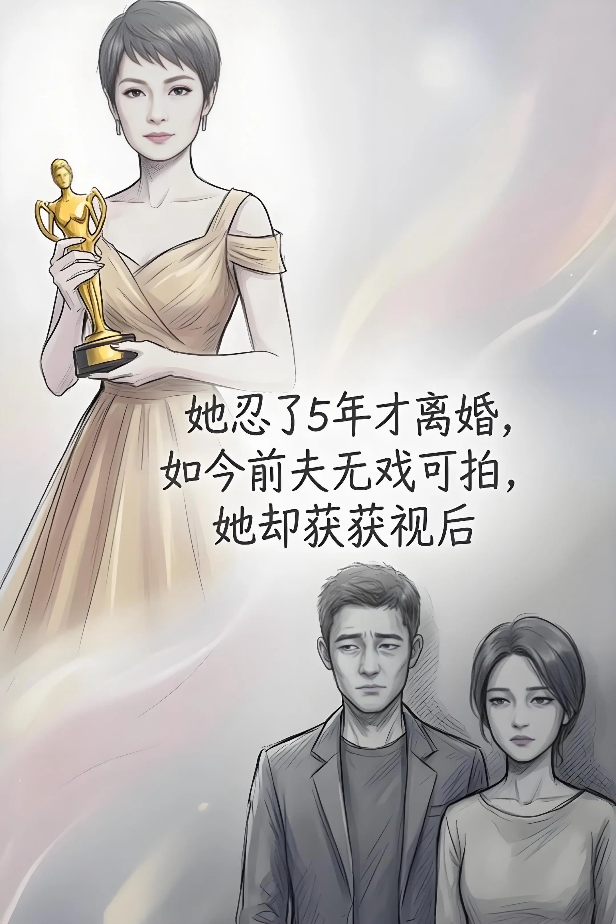 她忍了5年才离婚，如今前夫无戏可拍，她却。斩获视后