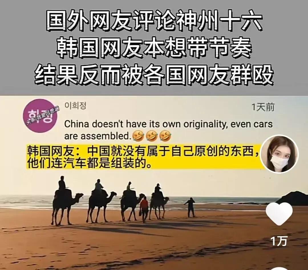 真不敢相信，韩国网友居然说中国没什么是原创的，就连汽车也是组装的，结果惨遭外国网