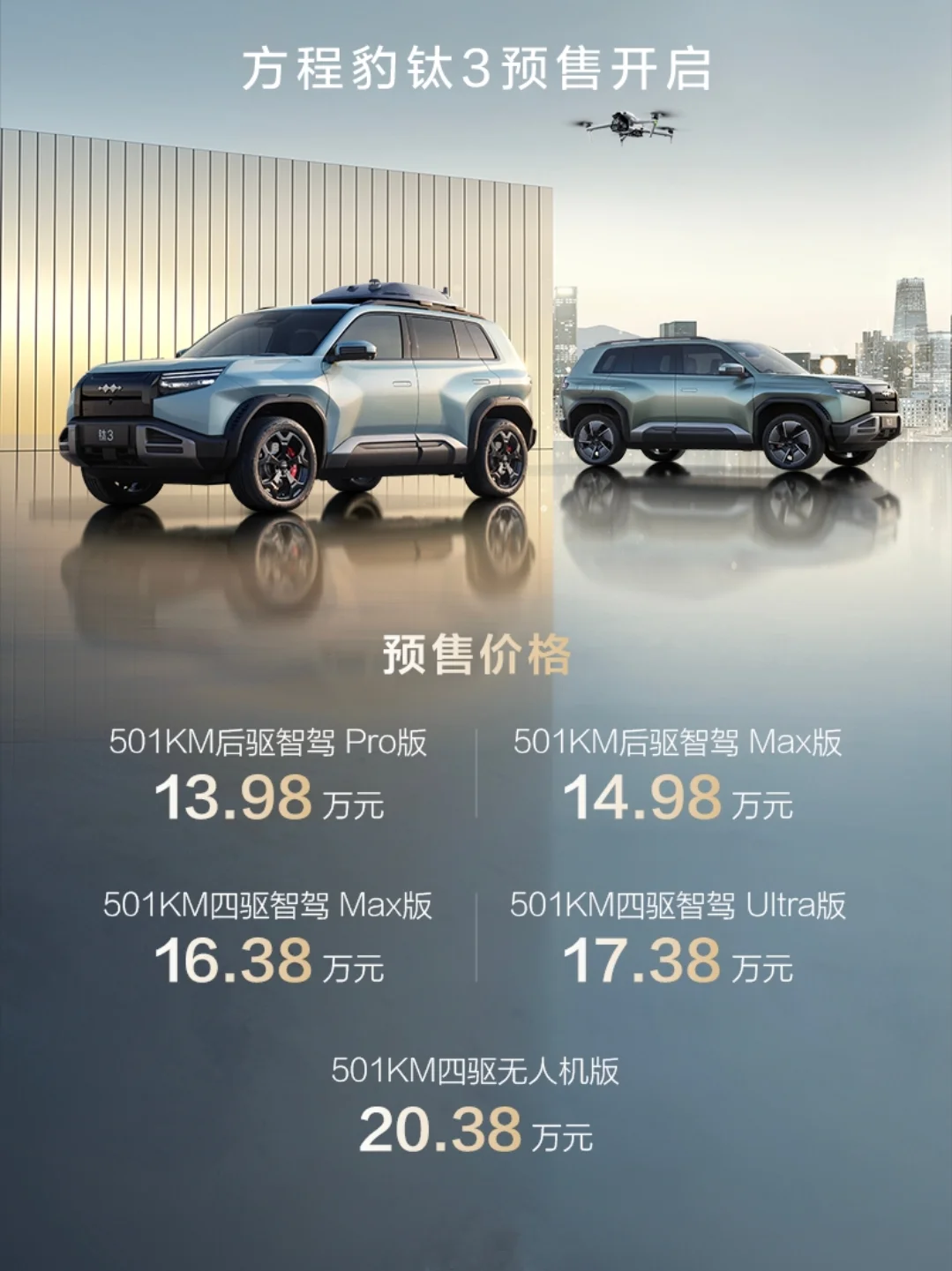 13.98万起❗️比亚迪方程豹钛3 ❗️十大亮