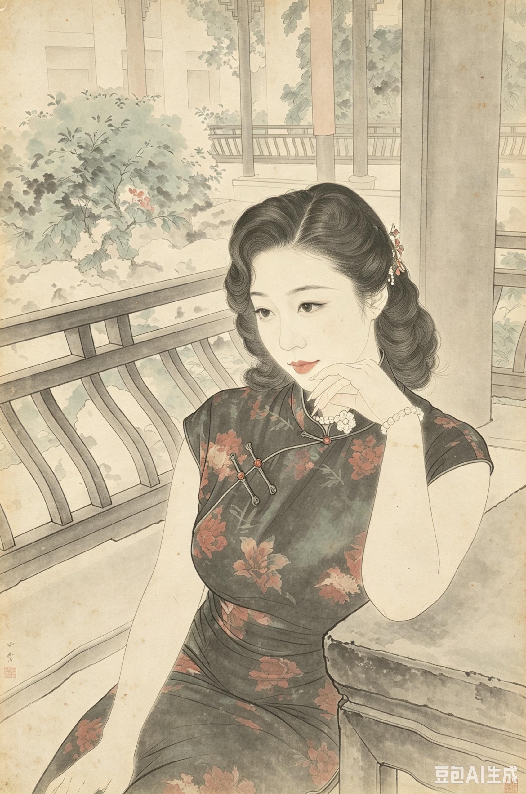 今朝人间客 旧时画中人。