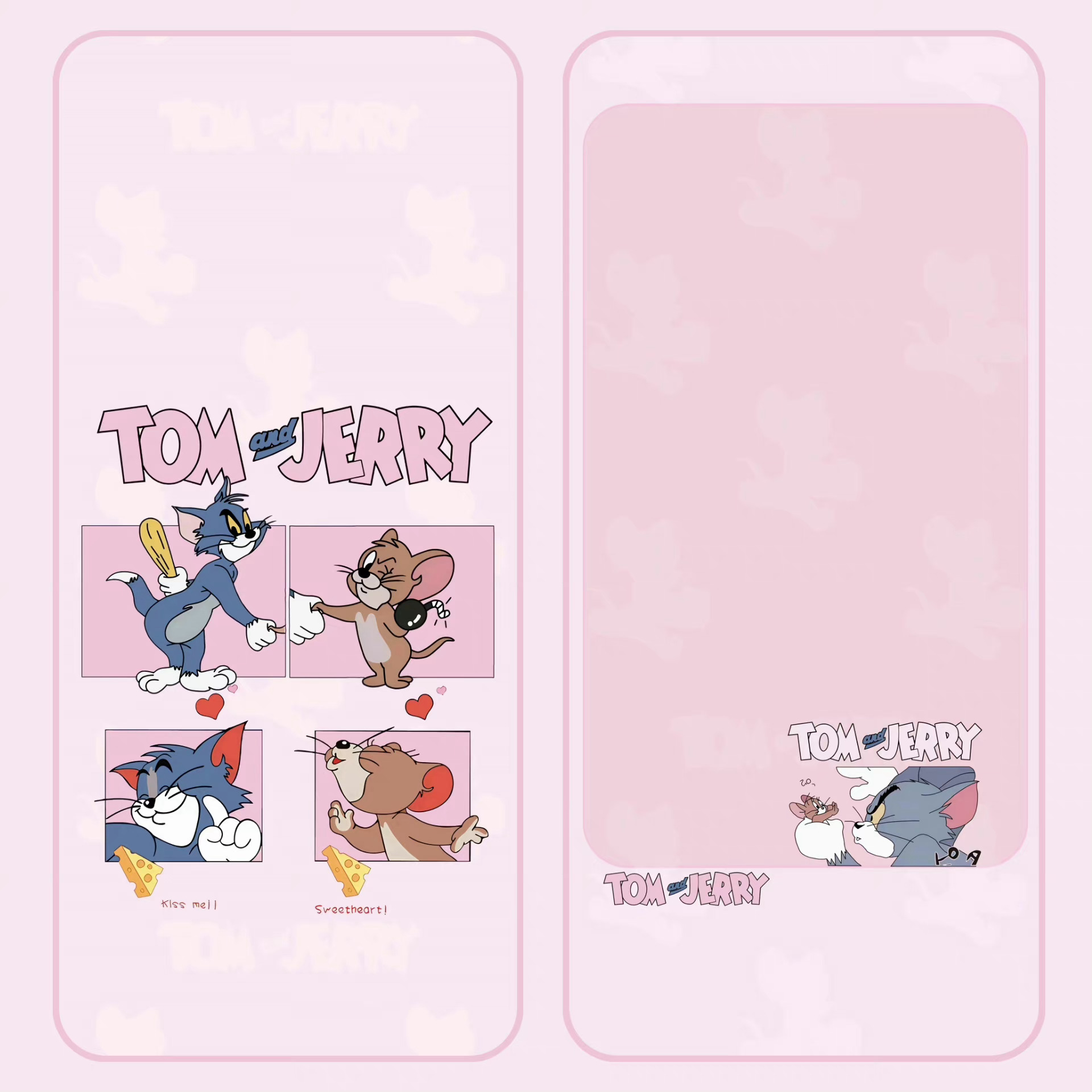 猫和老鼠粉色套图壁纸 🧀️✨ 