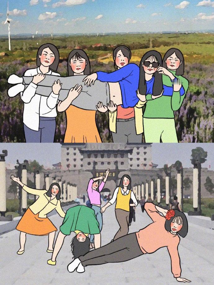 旅行聚会沙雕拍照姿势合集，留着备用吧