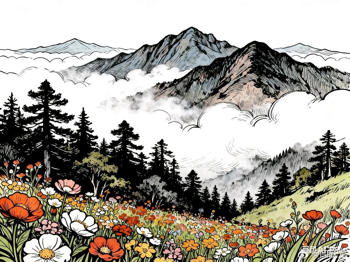 花远重重树，云深处处山 ​​​