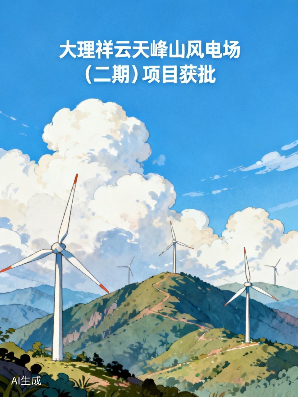 🎡哇哦！批复下来啦，大理即将建设一个风电场项目！

🪁云南省发改委已批复同意