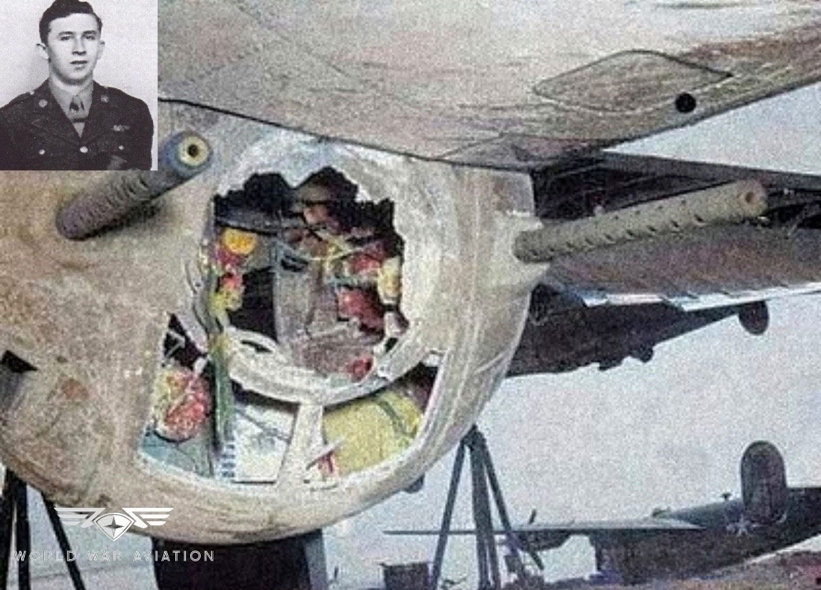 1944年7月16日，B-17 球形炮塔射手杰拉德·C·安塔利亚在执行对德国腹地