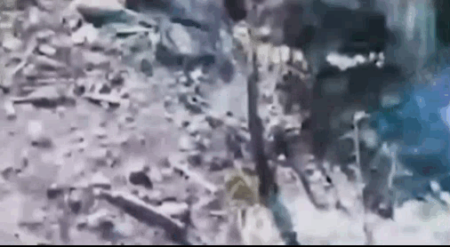 路边的东西不要随便捡。1名士兵无聊地躺在掩体里，总希望有点什么新奇的事情发生。第