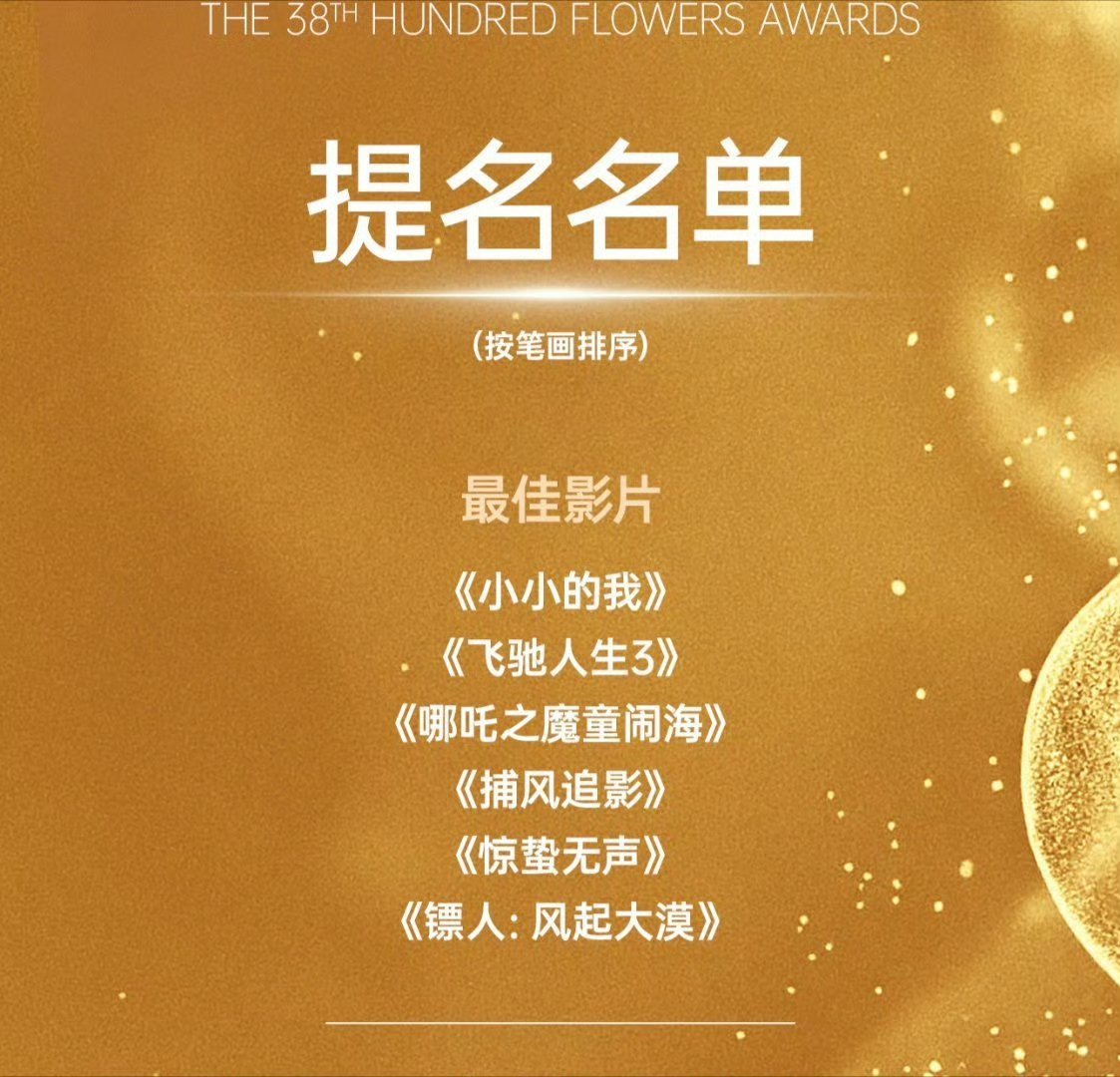 第38届百花奖遗珠 最佳影片：《南京照相馆》《好东西》《长安的荔枝》掉提最佳男主