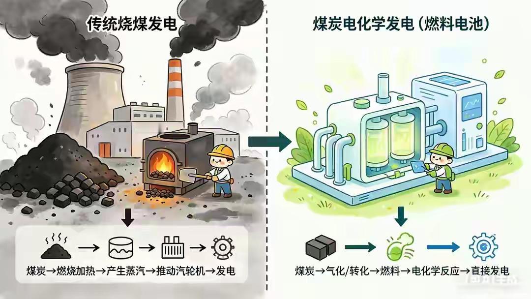 炸了！煤炭不烧也能发电，效率翻倍零污染
 
家人们，重大能源革命来了！
看这张图