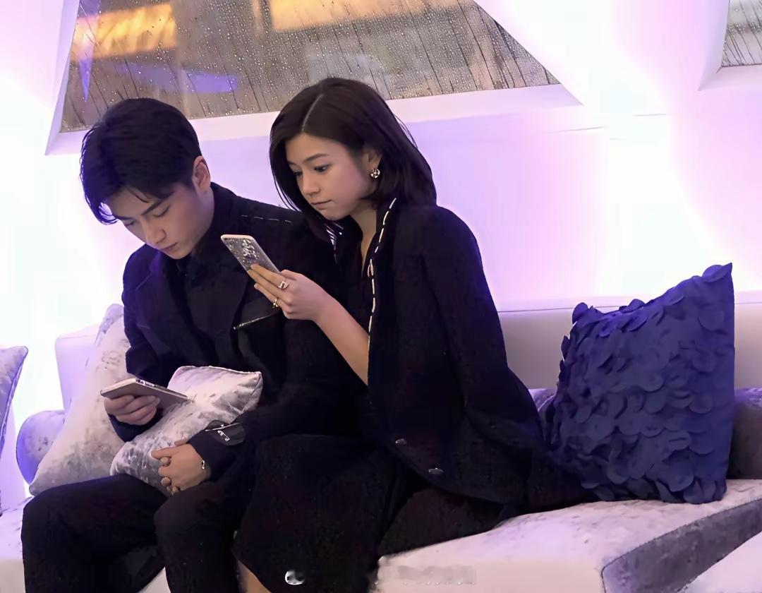 曾经的陈妍希和陈晓就算是看手机也是十指紧扣的……现在呢，时过境迁 